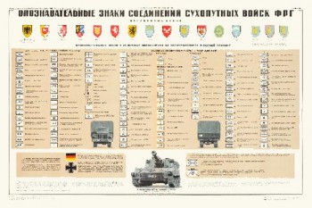 2107. Плакат Советской армии: Опознавательные знаки сухопутных войск ФРГ